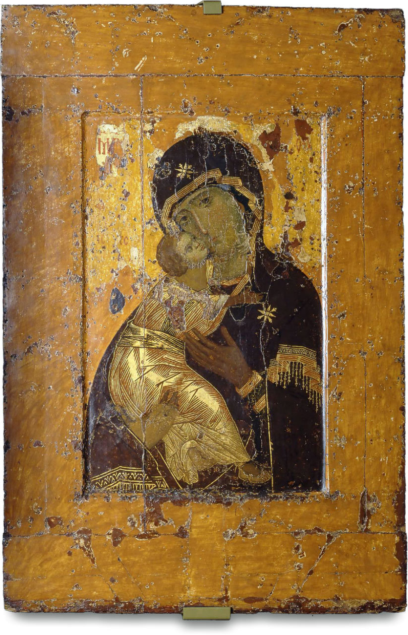 Владимирская икона Божией Матери. XII век.